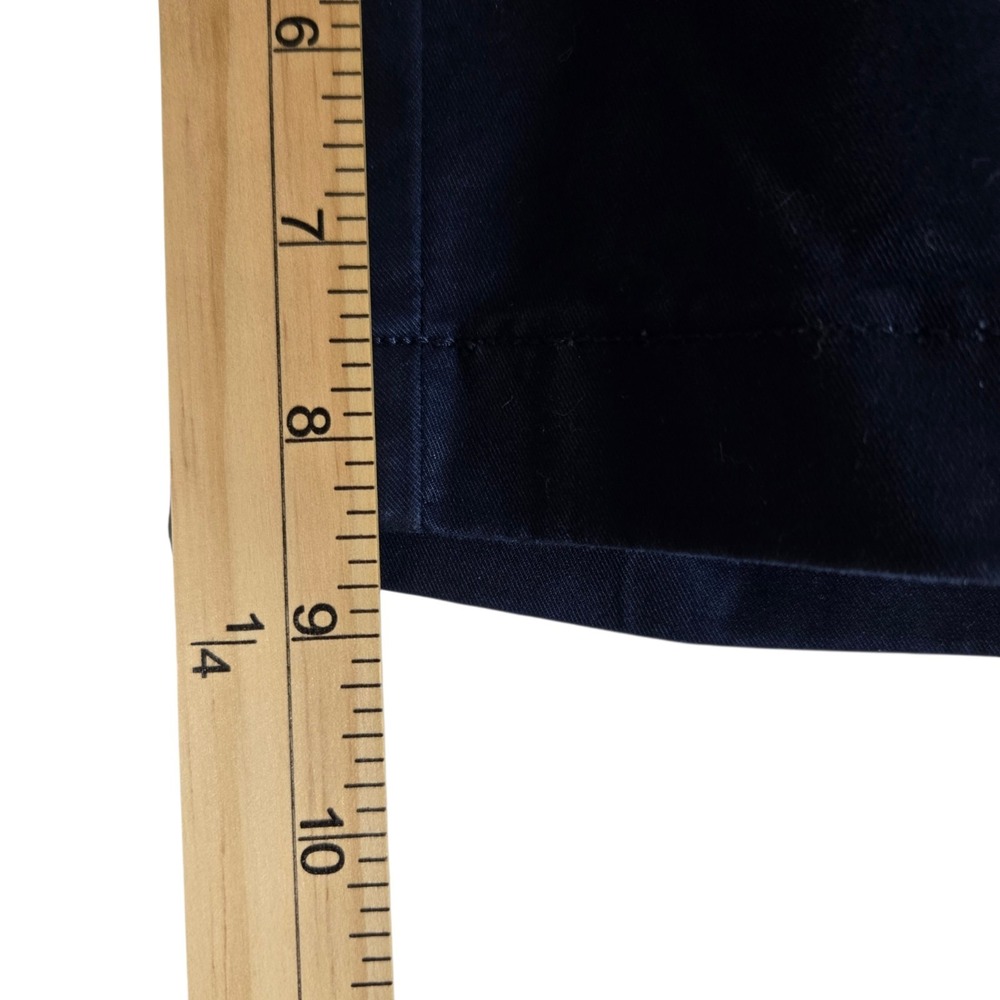J.Crew Chino Shorts Womens 6 Solid Navy Blue Flat Front 8.5" Inseam Cotton Blend - Picture 4 of 7